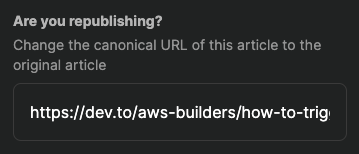 Canonical URL setting